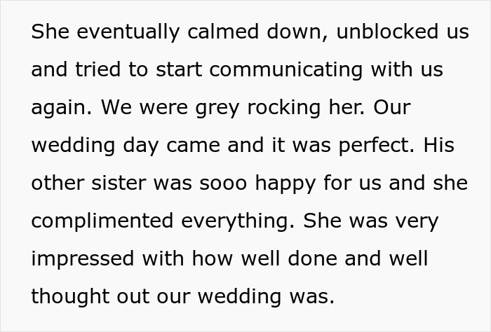 SIL Makes A Weird Demand For The Wedding: “Immediately Said No”