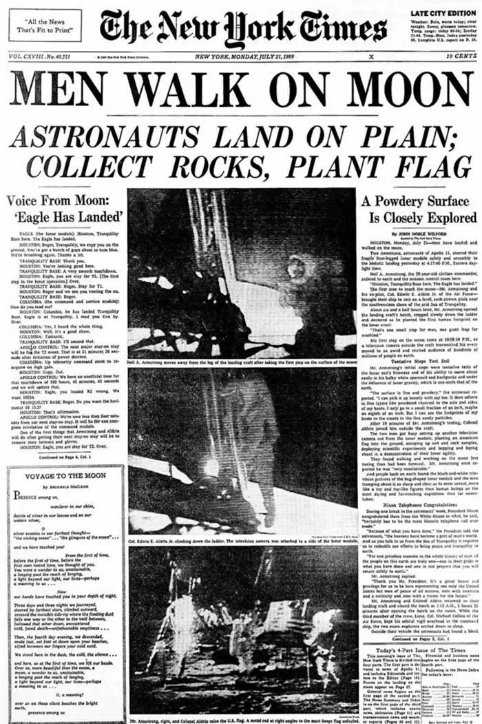&ldquo;Men Walk On Moon&rdquo;: 57 Historical Newspaper Headlines And Photos That Ended Up On The Front Pages