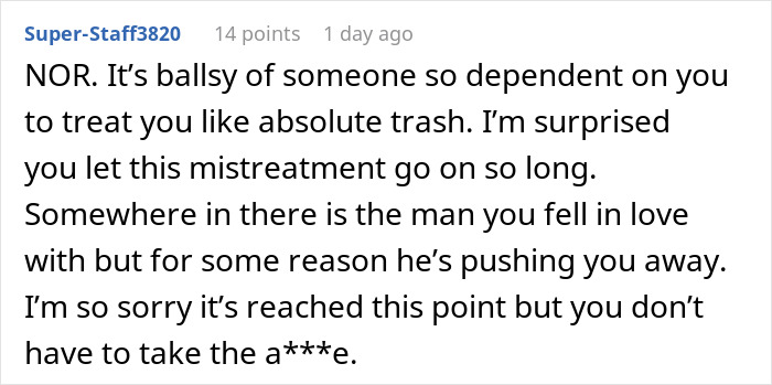 Wife Tries To Be Understanding Of Her Disabled Husband But Finally Has Enough Of Him