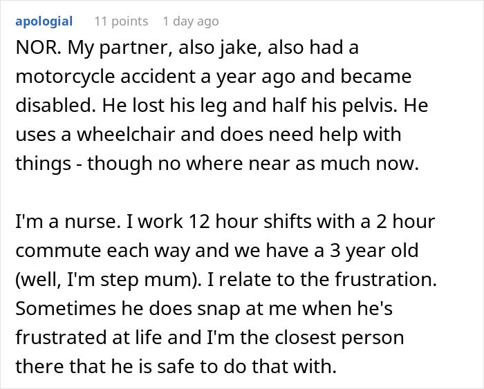 Wife Tries To Be Understanding Of Her Disabled Husband But Finally Has Enough Of Him