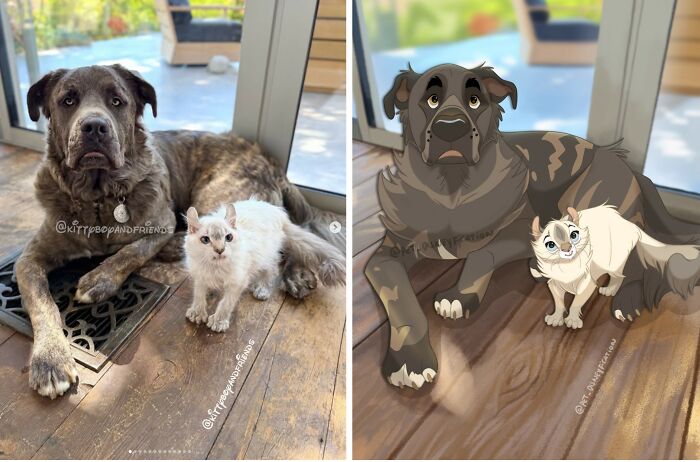 People Send Pics Of Their Pets To This Artist And She &ldquo;Disneyfies&rdquo; Them (28 New Pics)
