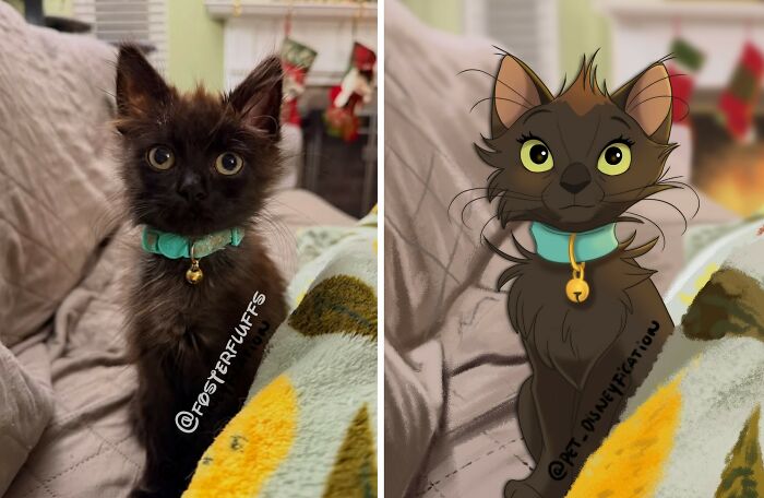 People Send Pics Of Their Pets To This Artist And She &ldquo;Disneyfies&rdquo; Them (28 New Pics)