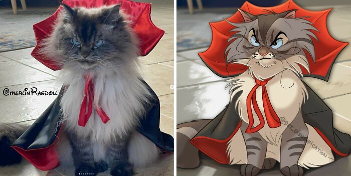 People Send Pics Of Their Pets To This Artist And She &ldquo;Disneyfies&rdquo; Them (28 New Pics)