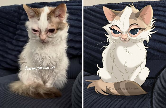 People Send Pics Of Their Pets To This Artist And She &ldquo;Disneyfies&rdquo; Them (28 New Pics)