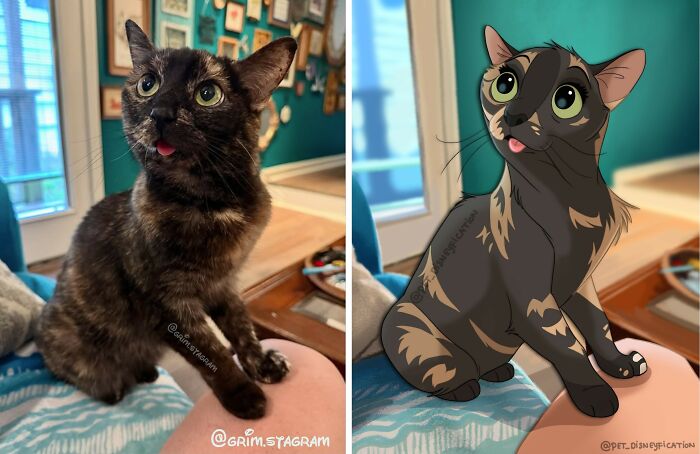 People Send Pics Of Their Pets To This Artist And She &ldquo;Disneyfies&rdquo; Them (28 New Pics)