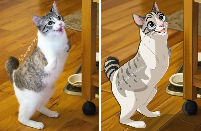 People Send Pics Of Their Pets To This Artist And She &ldquo;Disneyfies&rdquo; Them (28 New Pics)