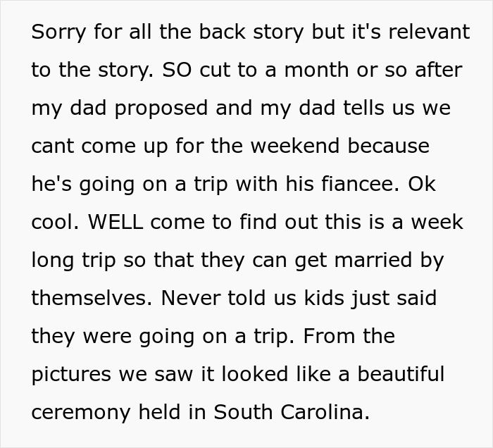 Bride Wants To Spite Dad For His Secret Wedding Years Back, Plans On Inviting Ex-Stepmom For Hers