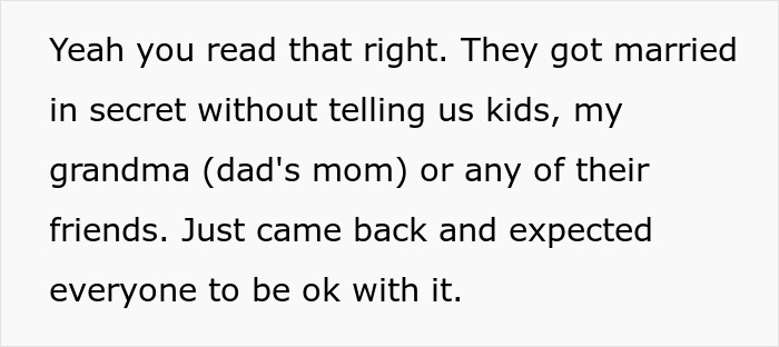 Bride Wants To Spite Dad For His Secret Wedding Years Back, Plans On Inviting Ex-Stepmom For Hers