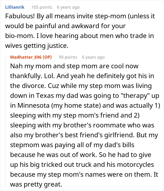 Bride Wants To Spite Dad For His Secret Wedding Years Back, Plans On Inviting Ex-Stepmom For Hers