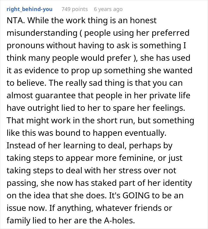 Trans Woman Mad At Coworker Who “Clocked” Her Identity, Which She Thought Was A Secret All Along