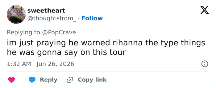 Rihanna’s Partner Accused Of Disrespecting Her Onstage With Racy Comment