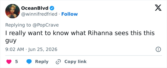 Rihanna’s Partner Accused Of Disrespecting Her Onstage With Racy Comment