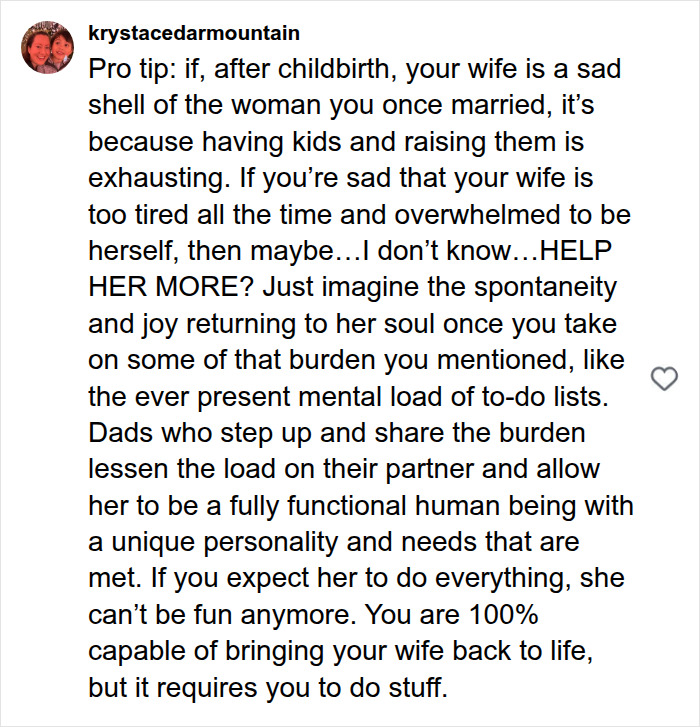 A Psychologist Asked Dads What Their Wives Stopped Doing After Having Kids, And The Responses Got Heavy Fast