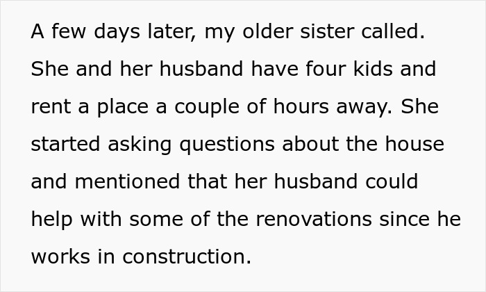 Woman Finally Buys Her Own Home, Sis And Her Fam Of 6 Just Assume It Will Be Their Abode As Well