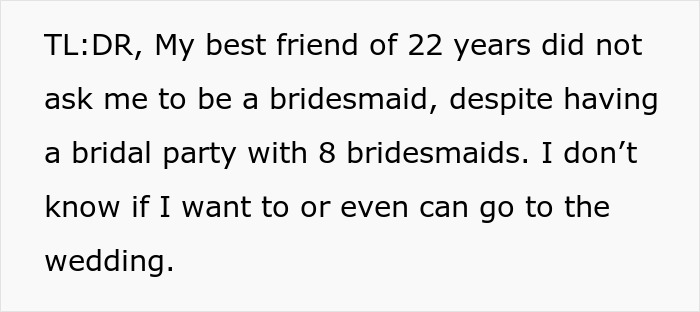 Bride’s Bestie Devastated As She’s Not Made A Bridesmaid, Realizes Friendship Has Run Its Course