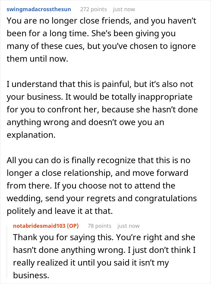 Bride’s Bestie Devastated As She’s Not Made A Bridesmaid, Realizes Friendship Has Run Its Course