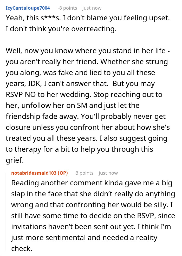 Bride’s Bestie Devastated As She’s Not Made A Bridesmaid, Realizes Friendship Has Run Its Course