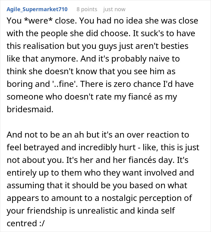 Bride’s Bestie Devastated As She’s Not Made A Bridesmaid, Realizes Friendship Has Run Its Course