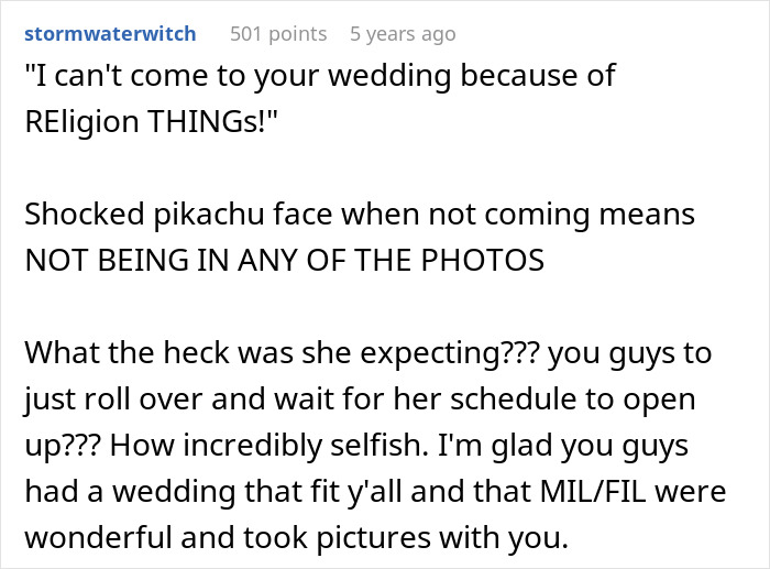 Bride&rsquo;s Mom Chooses Church Over Wedding, Gets Upset After Family Photos Don&rsquo;t Include Her