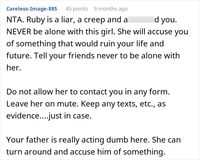 17YO Ditches Home After Dad Lets GF Move In With Her Creepy Daughter Who Harassed Teen Many Times