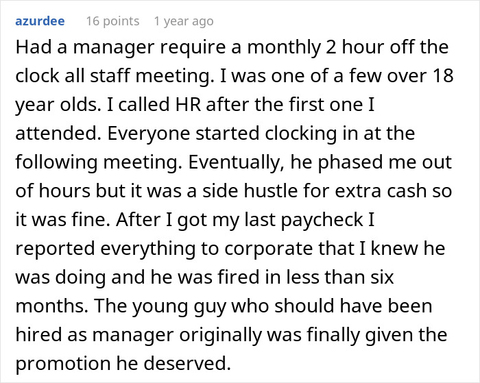 New Hire Doesn&rsquo;t Put Up With Management&rsquo;s Illegal Shenanigans, Makes The Whole Team Do The Same