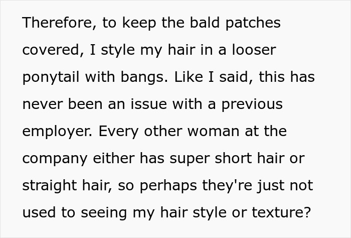 Woman Is Told Her Hair Looks “Messy,” Learns Her Job Might Be On The Line
