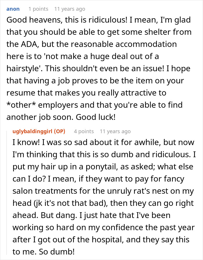 Woman Is Told Her Hair Looks “Messy,” Learns Her Job Might Be On The Line