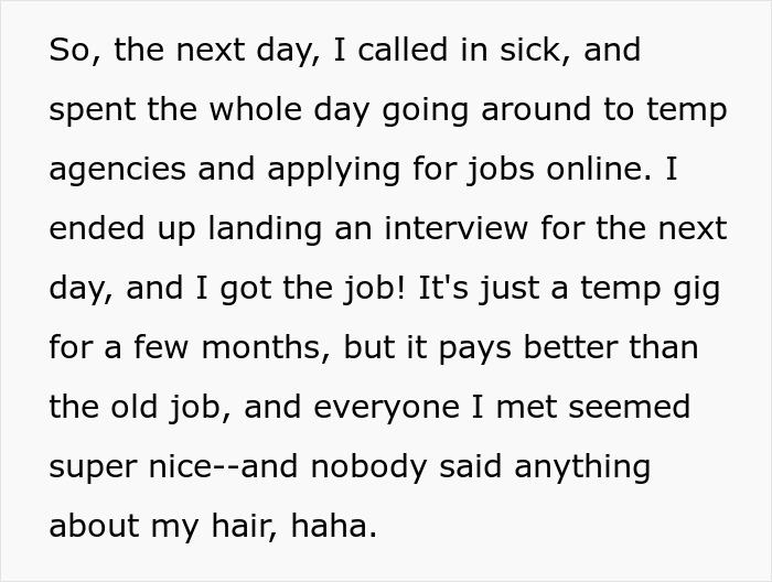 Woman Is Told Her Hair Looks “Messy,” Learns Her Job Might Be On The Line