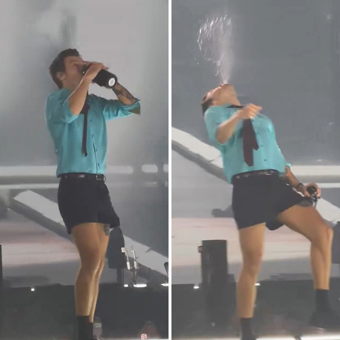 Harry Styles Sparks Concern After Choking On Water And Collapsing Onstage During Scorching Heatwave