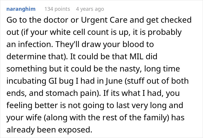 Person Gets Violently Sick After MIL&rsquo;s Birthday Dinner, Starts To Suspect Why