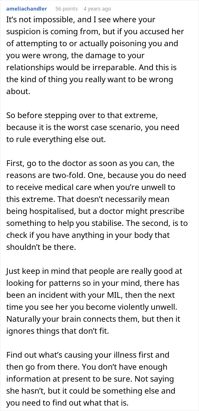 Person Gets Violently Sick After MIL&rsquo;s Birthday Dinner, Starts To Suspect Why