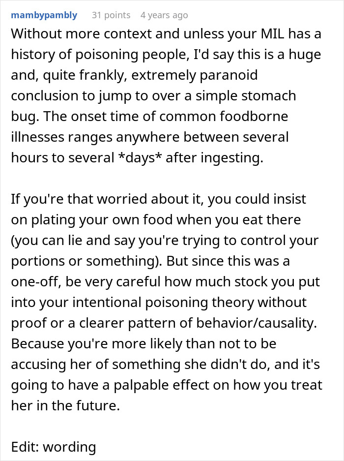 Person Gets Violently Sick After MIL&rsquo;s Birthday Dinner, Starts To Suspect Why