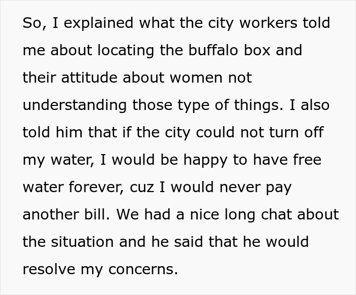 Woman Notices One Major Problem Sexist Water Department Workers Missed: “Didn’t Know What I Was Talking About”