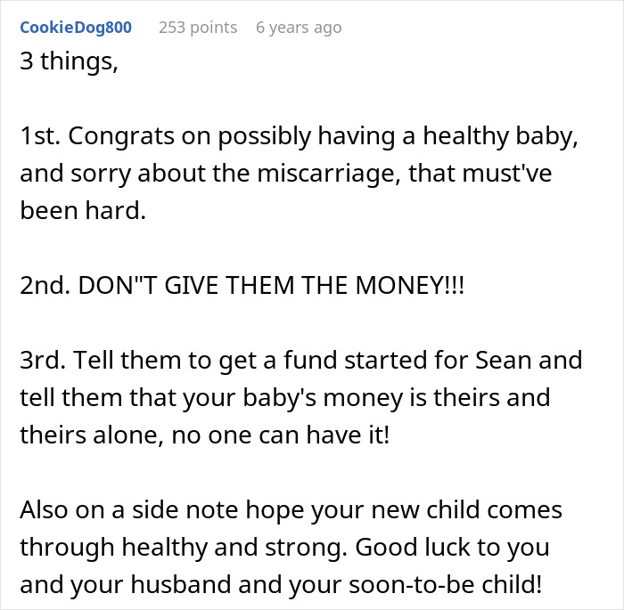 Woman Saves For Her Future Child For Years, Brother Thinks One Cruel Comment Will Get Him The Money