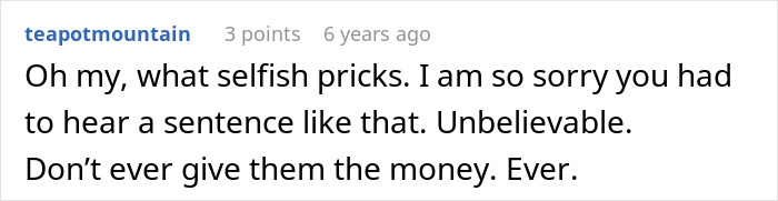 Woman Saves For Her Future Child For Years, Brother Thinks One Cruel Comment Will Get Him The Money