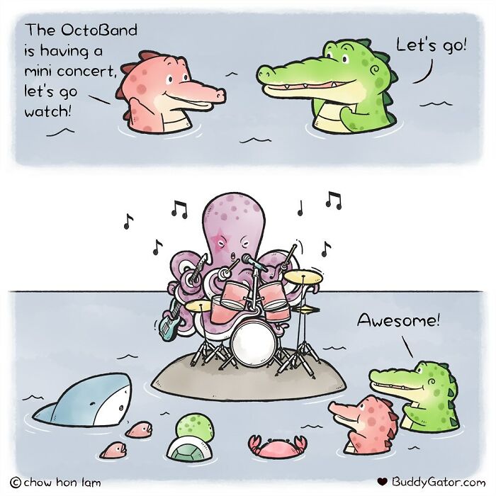 49 Wholesome Comics About An Alligator And His Friends By This Artist (New Pics)
