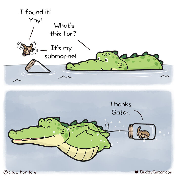 49 Wholesome Comics About An Alligator And His Friends By This Artist (New Pics)