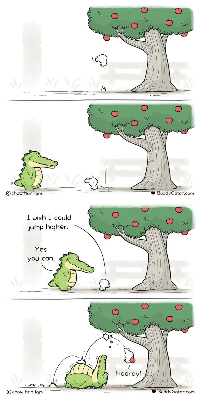 49 Wholesome Comics About An Alligator And His Friends By This Artist (New Pics)