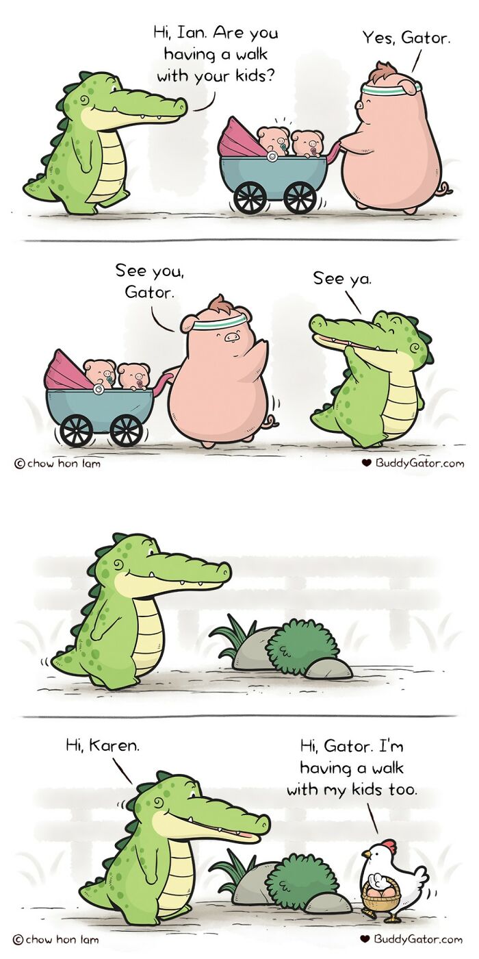 49 Wholesome Comics About An Alligator And His Friends By This Artist (New Pics)
