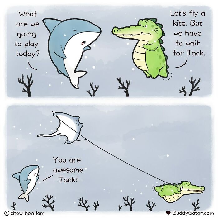 49 Wholesome Comics About An Alligator And His Friends By This Artist (New Pics)