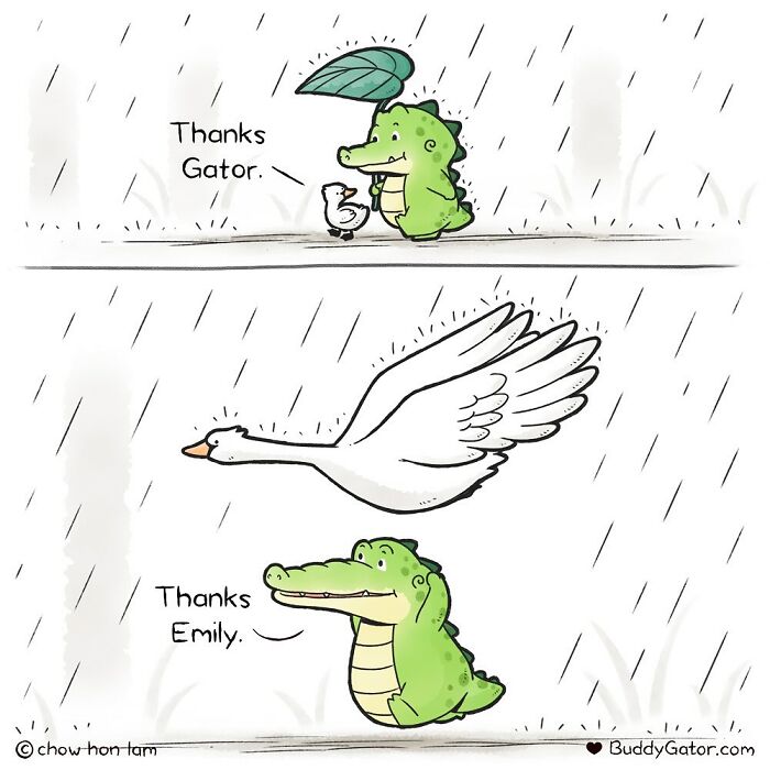 49 Wholesome Comics About An Alligator And His Friends By This Artist (New Pics)