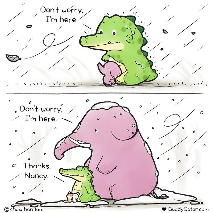 49 Wholesome Comics About An Alligator And His Friends By This Artist (New Pics)