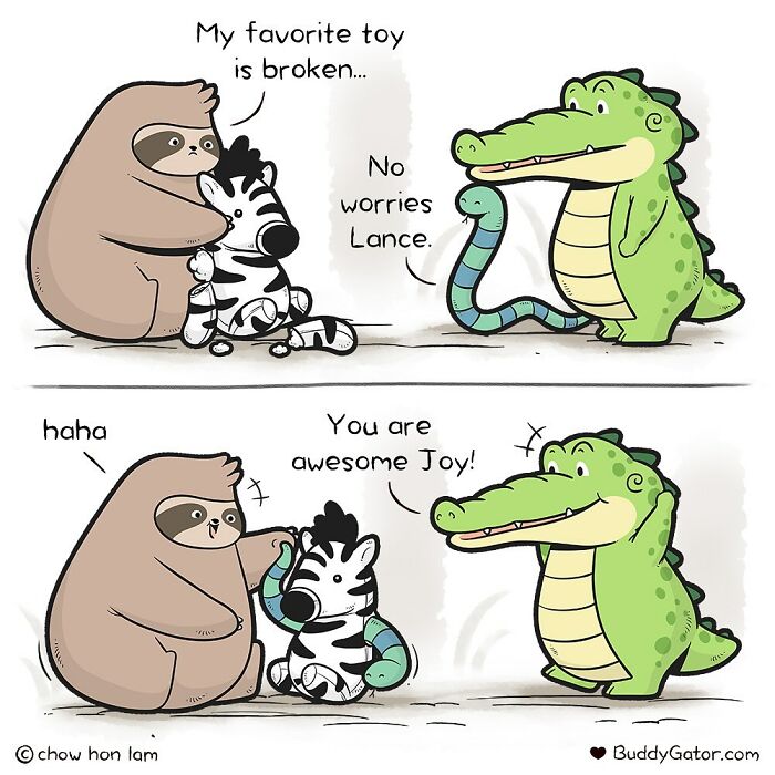 49 Wholesome Comics About An Alligator And His Friends By This Artist (New Pics)