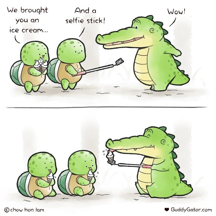 49 Wholesome Comics About An Alligator And His Friends By This Artist (New Pics)