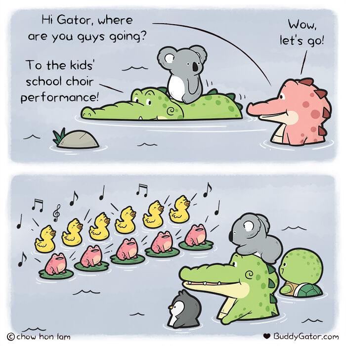 49 Wholesome Comics About An Alligator And His Friends By This Artist (New Pics)