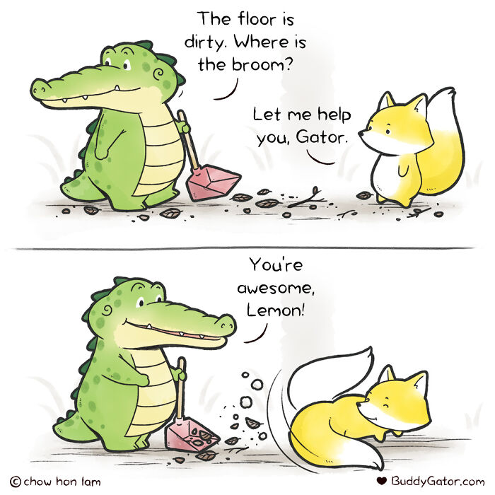 49 Wholesome Comics About An Alligator And His Friends By This Artist (New Pics)