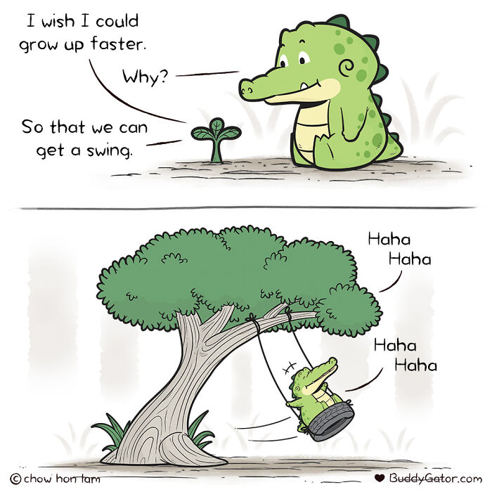 49 Wholesome Comics About An Alligator And His Friends By This Artist (New Pics)
