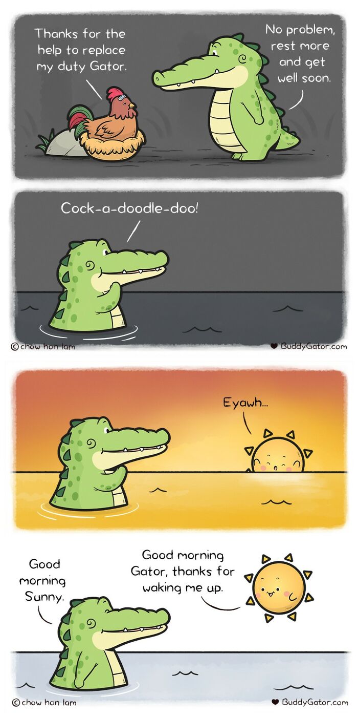 49 Wholesome Comics About An Alligator And His Friends By This Artist (New Pics)