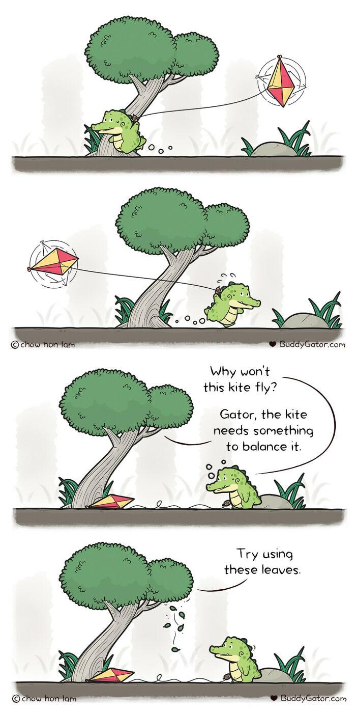 49 Wholesome Comics About An Alligator And His Friends By This Artist (New Pics)