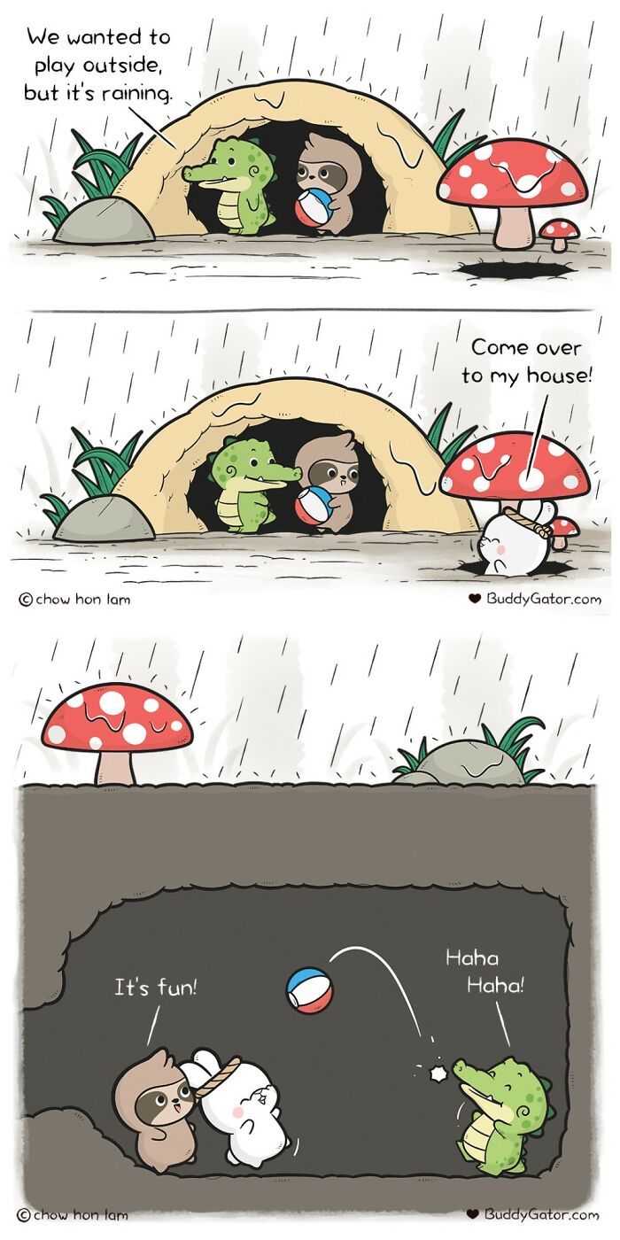 49 Wholesome Comics About An Alligator And His Friends By This Artist (New Pics)
